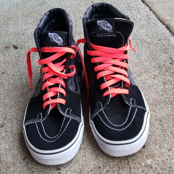 Vans Shoes | Vans Checkered Gray Sk8hi High Top Sneakers 95 | Poshmark